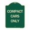 Signmission Designer Series Compact Cars Only, Green & Tan Heavy-Gauge Aluminum Sign, 24" x 18", G-1824-24248 A-DES-G-1824-24248 - alternate 1